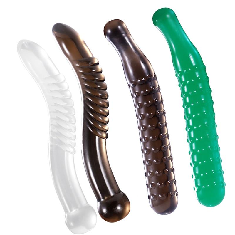 Fantasy Crystal TPE Cucumber Vegetables Eel Dildo Sex Toy for Woman