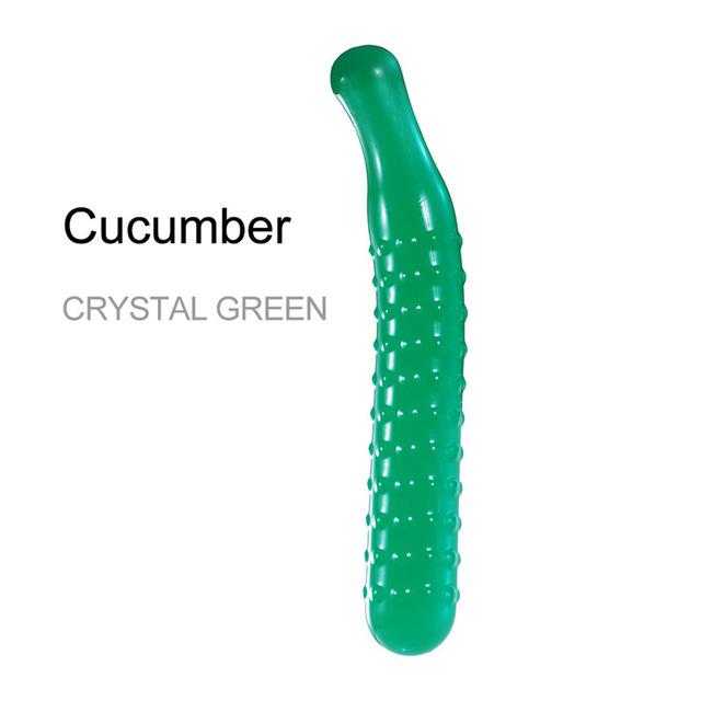 Fantasy Crystal TPE Cucumber Vegetables Eel Dildo Sex Toy for Woman