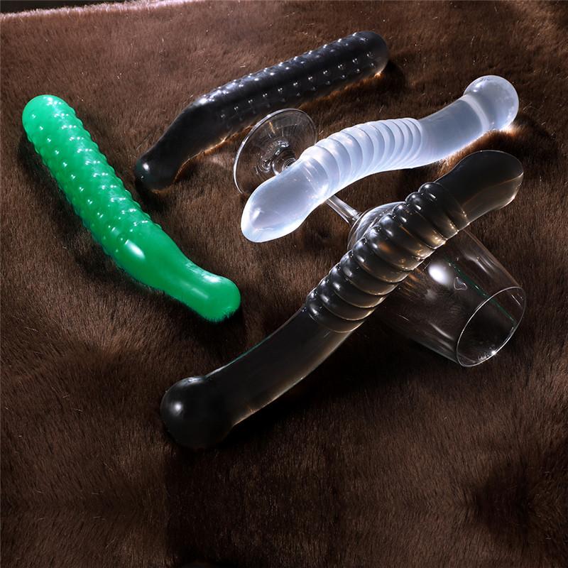 Fantasy Crystal TPE Cucumber Vegetables Eel Dildo Sex Toy for Woman